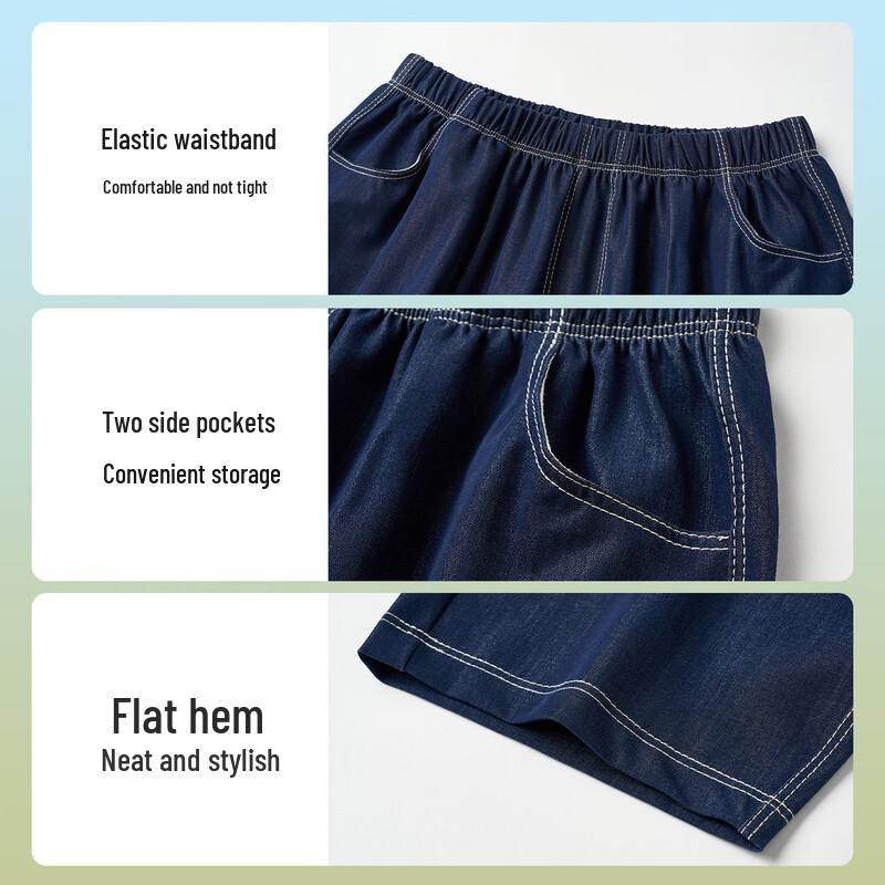 ASK JUNIOR Girls' Summer Loose Fit Denim Carrot Pants