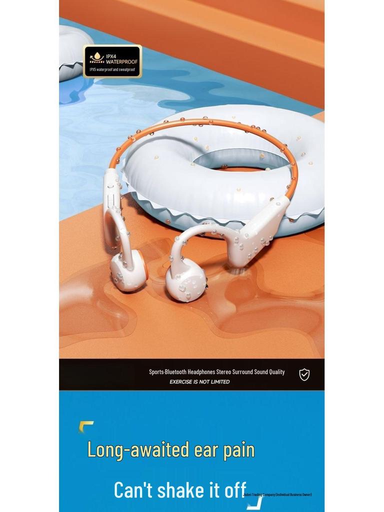 2025 Bone Conduction Bluetooth Headphones with Painless Fit, Long Battery, Card Slot, and Sports Ear Hook
