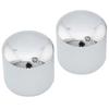 Musiclily Pro Metric Steel Dome Knobs with Indicator Dots for Imported Electric Chrome of Pop-In Guitars/Basses, (Set 2)