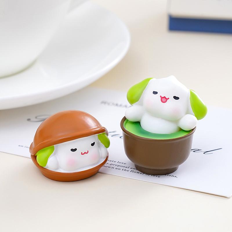 Cute Puppy Figurine Resin Diy Crafts Micro Landscape Desktop Small Ornaments Statue Decoration Mini Animal Statue