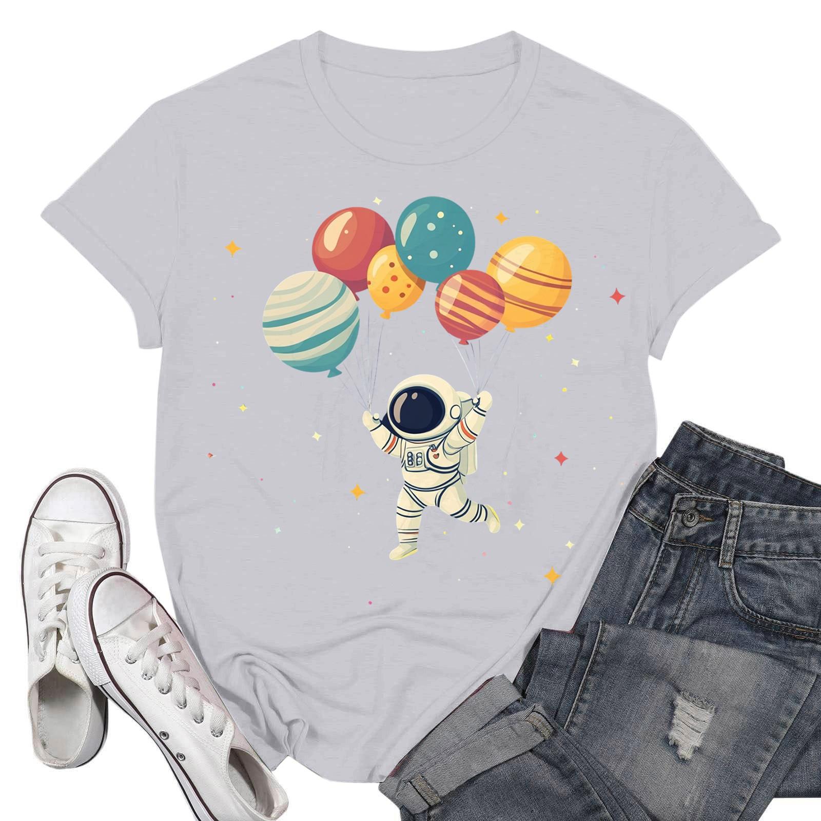 

Жіночі модні повсякденні пуловери з принтом і круглим вирізом з короткими рукавами XL білий