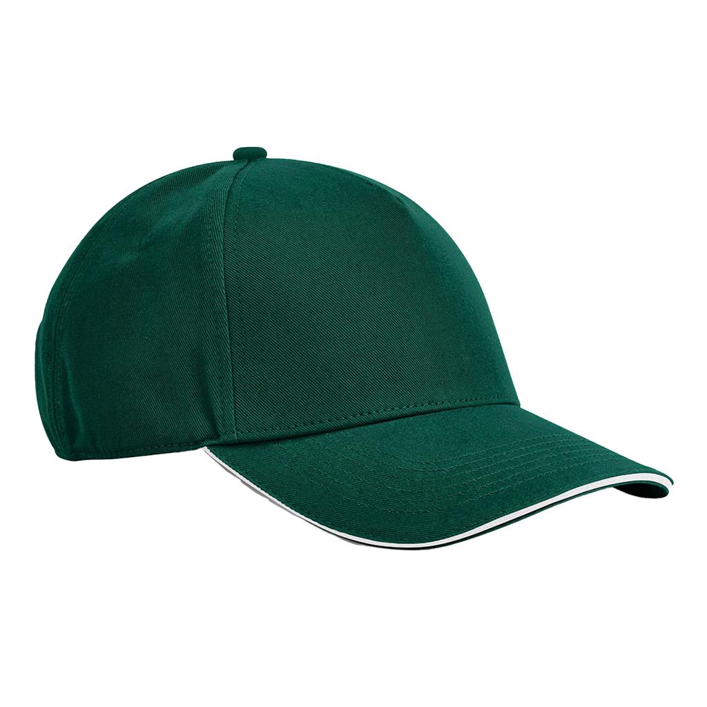 EarthAware Classic 5 Panel Organic Cotton Sandwich Peak Baseball Cap