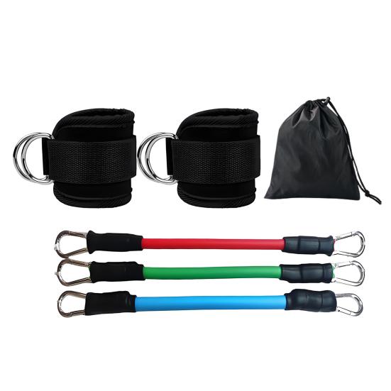 Fitness Ankle Strap with 3 Resistance Bands Glute Workouts Leg Training Kickbacks Booty Hip Abductors Body Exercise Ankle Resistance Bands with Cuffs