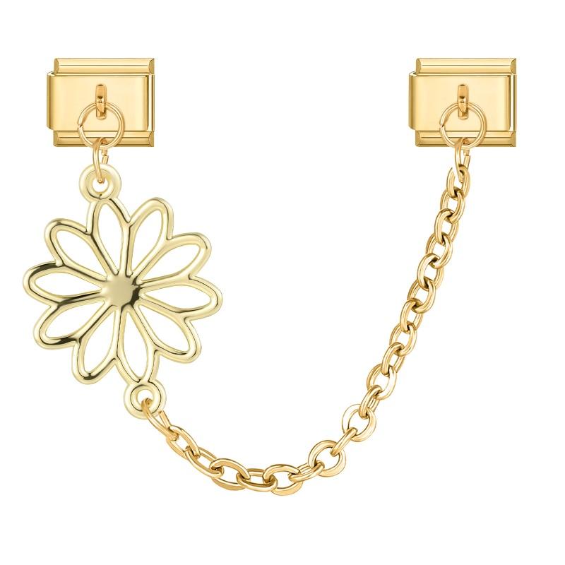 Vintage Butterfly Flowers Star Moon Chain Tassel Italian Charm Link Fit 9mm Stainless Steel Bracelet Women Men DIY Making Gift