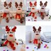 Christmas Reindeer Plush Toy With Pp Cotton Fill For Kids Holiday Decor Gift