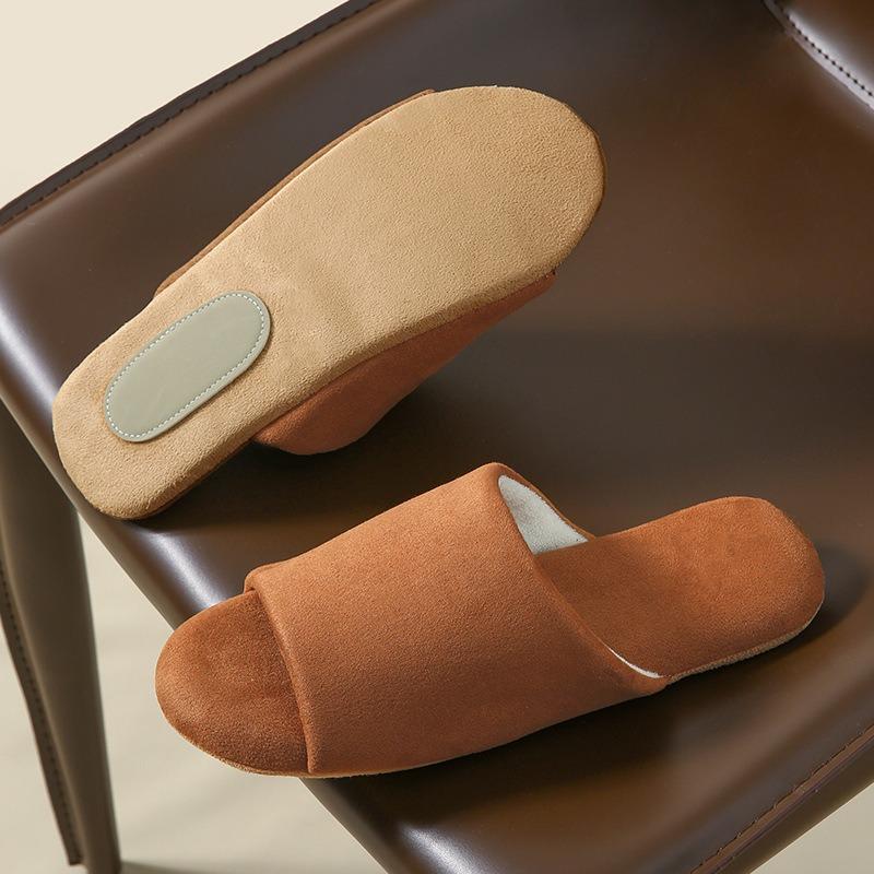 

Большой размер открытый мягкий низ бесшумные удобные тапочки весна и осень пара домашние комнатные деревянный пол тихие хлопковые тапочки XL (suitable for 43-44) кофейный