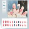 Ice-Clear Nude Ballet Nail Art Medium-Length Press-On Tips