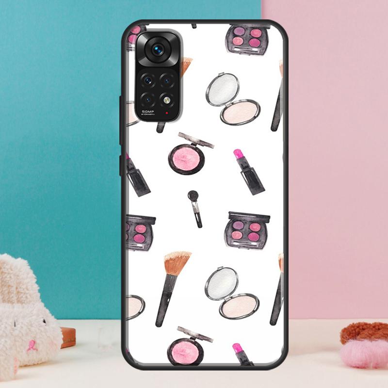 Lipstick Make Up Case For Xiaomi Redmi Note 13 12 Pro 14 11 9 10 9S 10S 11S 12S Redmi 14C 13C 10C 12C Cover