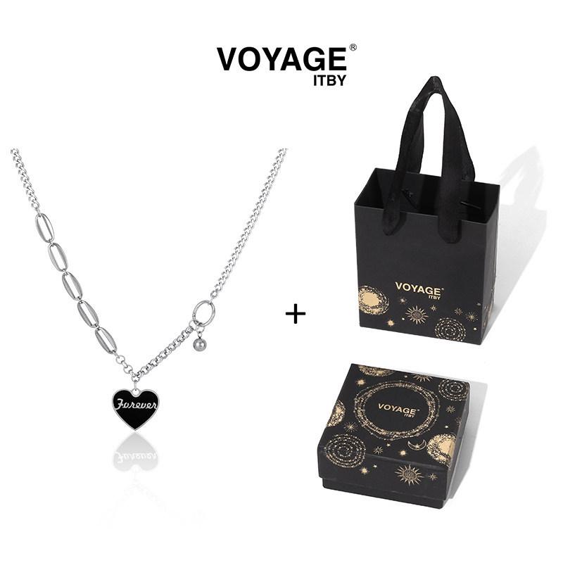 Black Heart Pendant Necklace: Stylish Women's Clavicle Chain - Light Luxury Summer Accessory