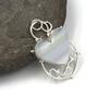 Natural Botswana Agate Gemstone 925 Sterling Silver Jewelry  Pendant 1.77" AJP-182