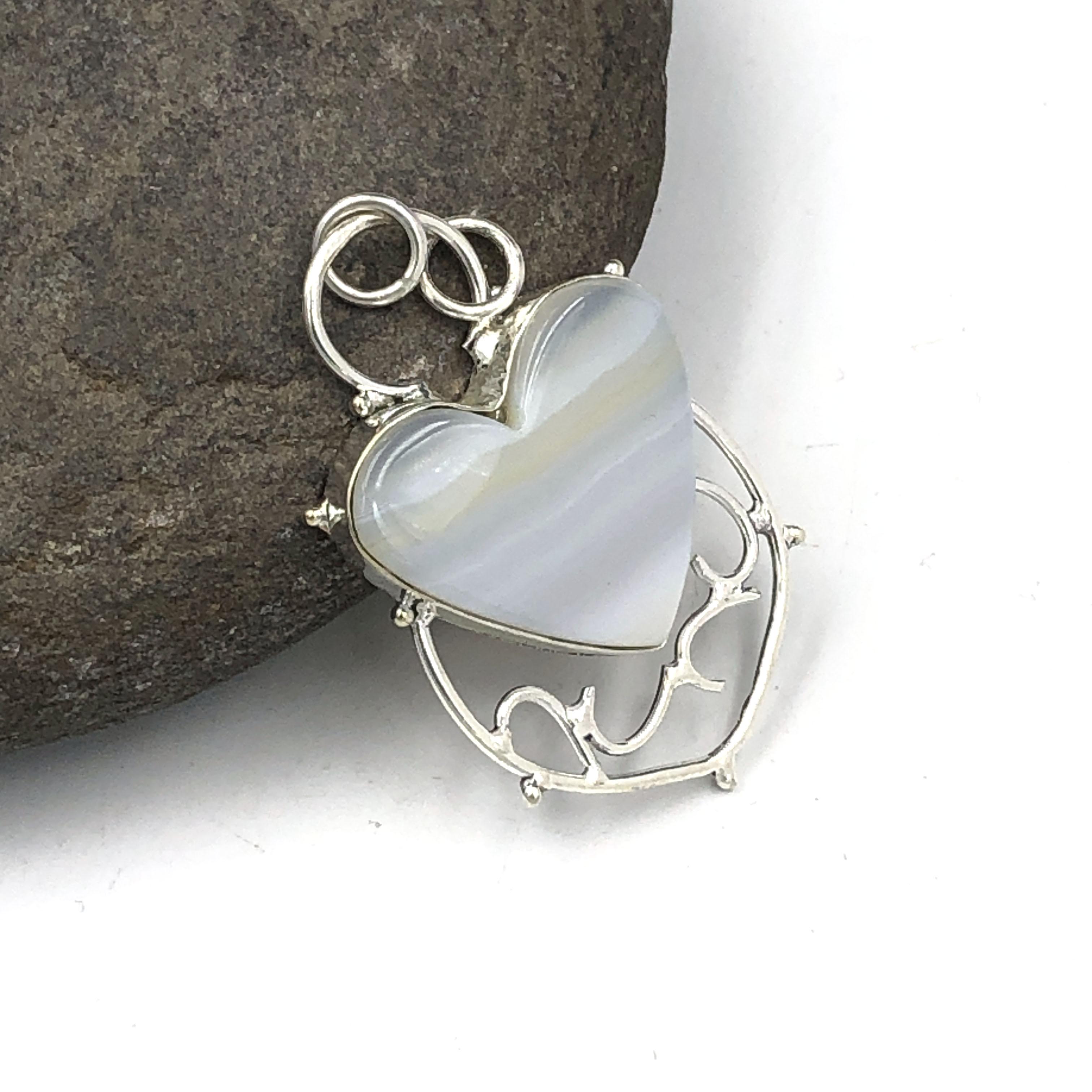 Natural Botswana Agate Gemstone 925 Sterling Silver Jewelry  Pendant 1.77  AJP-182