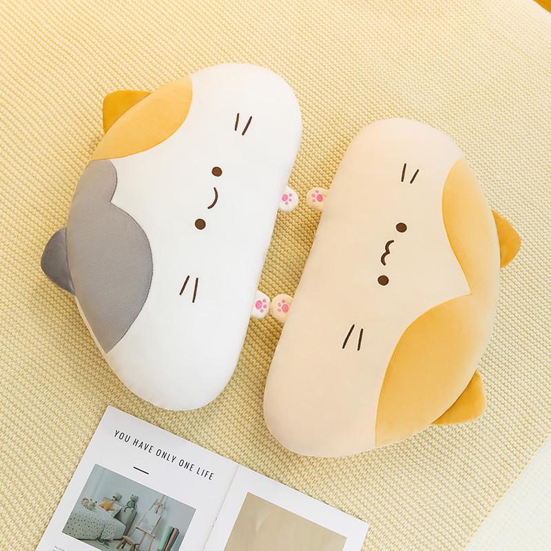 Threecolor Cat Plush Pillow With Soft Pp Cotton Filling For Girls And Boys