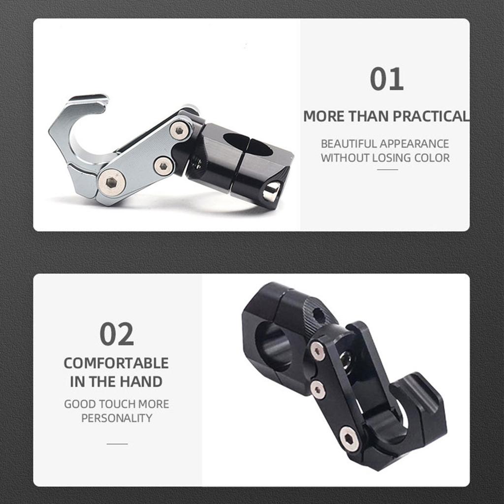 1x Motorcycle Hook Universal Helmet Luggage Bag Hook Holder Aluminum Alloy Folding Hook For HONDA PCX160 PCX 160 22MM-30MM black