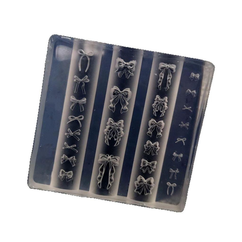 3D Silicone Nail Art Molds: Rose, Bow, Heart, Teddy Bear, Embossed Design