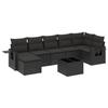 VidaXL Salon de Jardin avec Coussins 8 pcs, Canapés de Terrasse, Ensemble de Meubles de Patio, Mobilier d'Extérieur, Noir 3220484