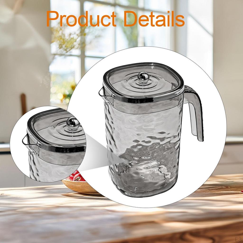 1.8 L Water Jug with Lid for Kitchen And Outdoor Use