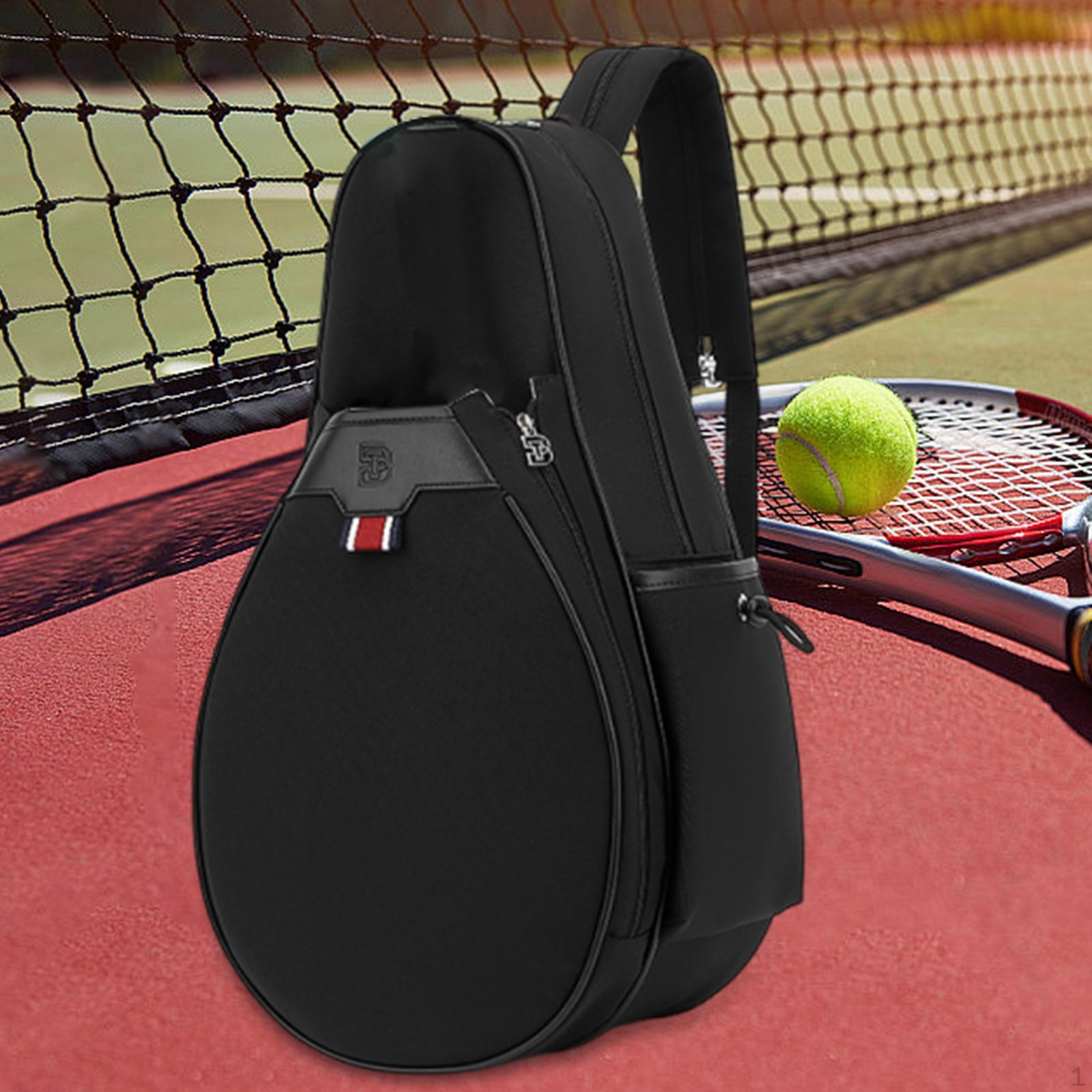 

Теннисный рюкзак Сумка для бадминтона Вмещает 2 ракетки Регулируемый ремень Рюкзак Спорт Black