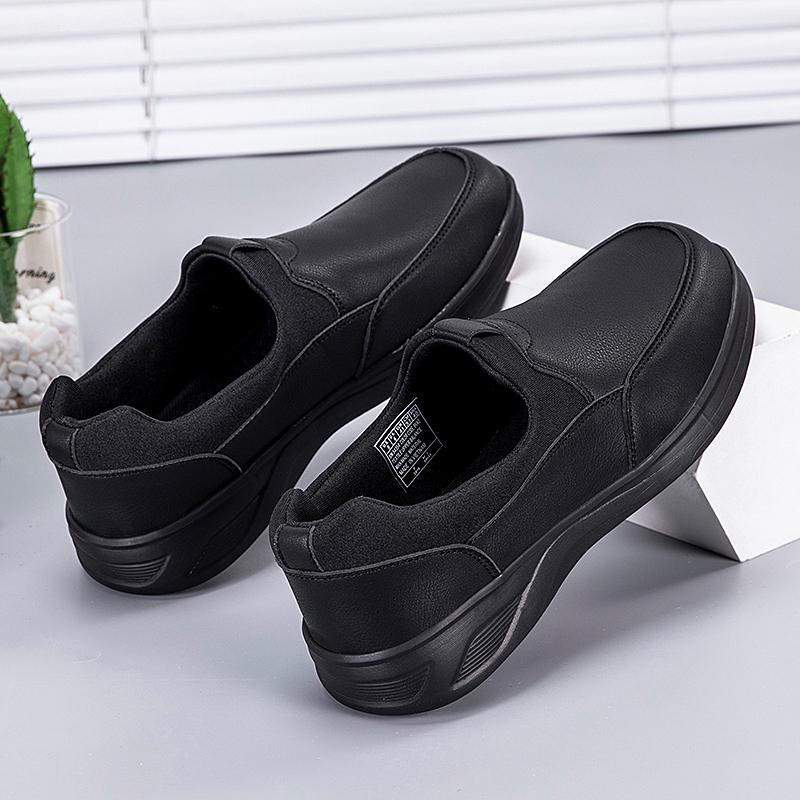 Fashion Spring Autumn Women's Fashion Pumps Shoes Male And Female Couples Genuine Leather Wedge Single Casual Shoes Mother Flat Shoes