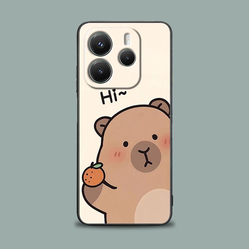 Phone Case for Xiaomi Redmi 15C 14C 12C 13C 4G Redmi Note 15 14 13 12 11 10 Pro Plus 5G 12S Silicone Soft Cover Capybara Cute