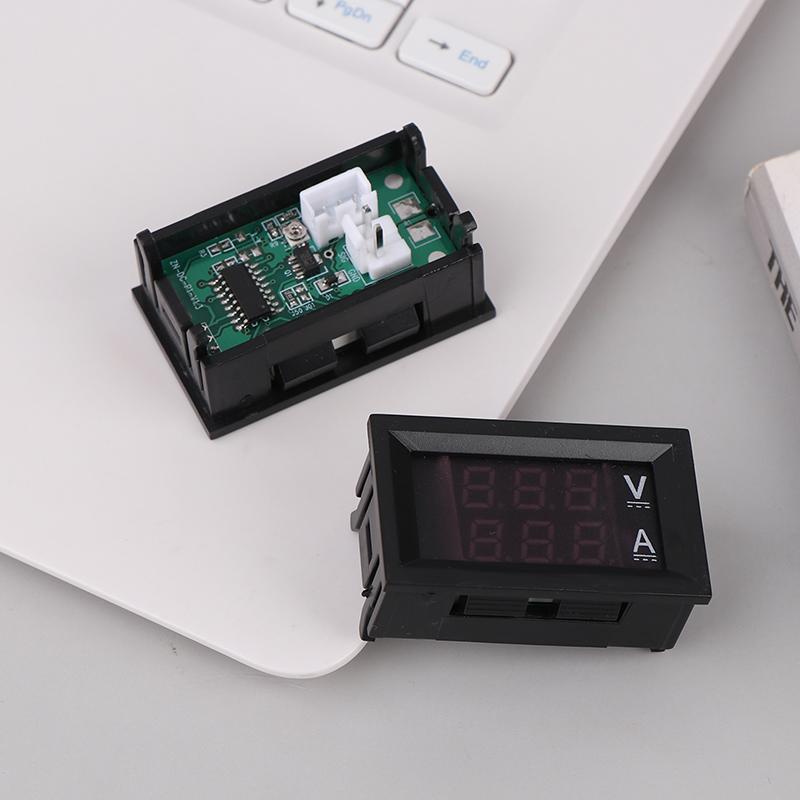 Mini digitální voltmetr ampérmetr DC 0-100V 50A Ampérmetr voltmetr proudový detektor tester 0,28" duální LED displej měřič + boční
