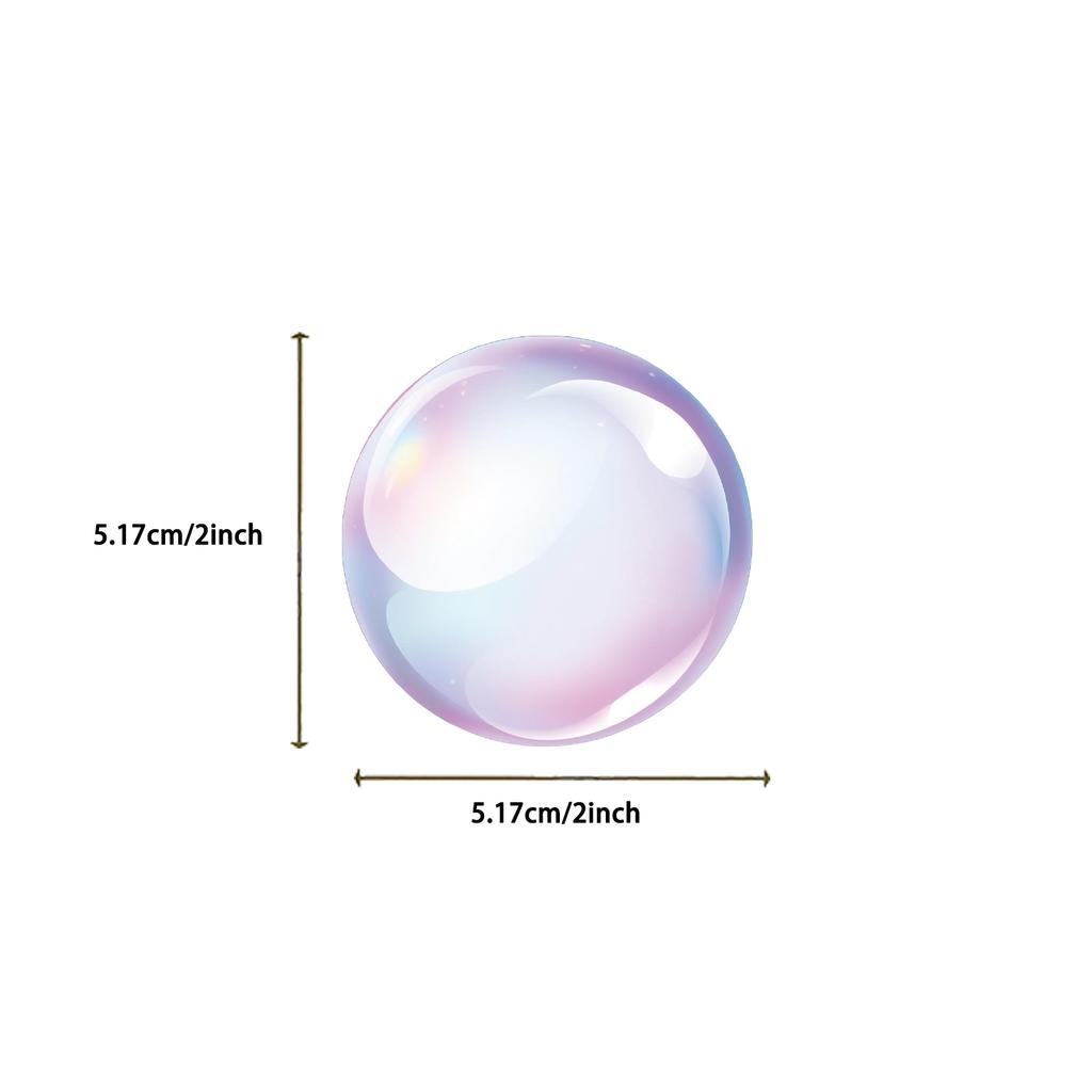 50PCS Transparent Waterproof Bubble Stickers for Notebooks, Phones, Luggage, and Water Bottle Decorations