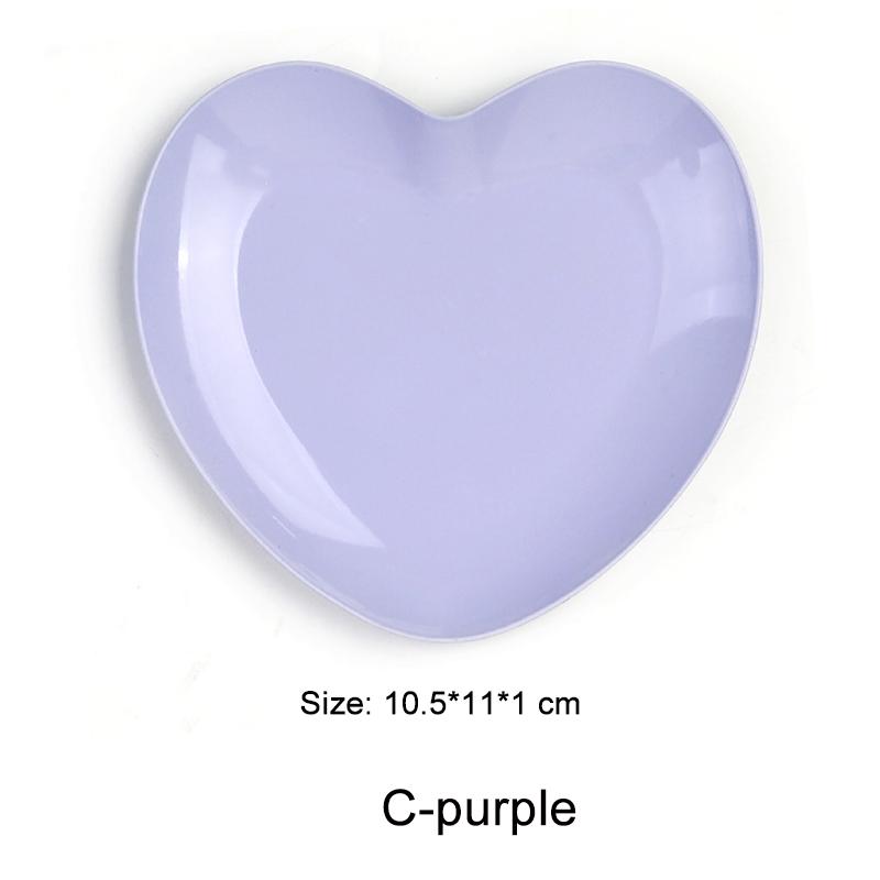 New Stainless Steel Cosmetic Storage Tray Heart Shape Nail Art Equipment Plate Surgical Dental Salon Manicure Tools