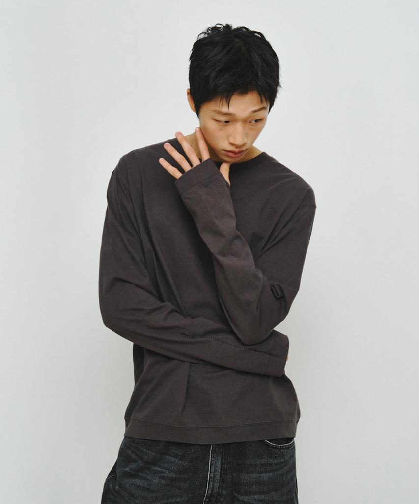 ENDOOR Finger Hole Stitch Long Sleeve (Dark Gray)