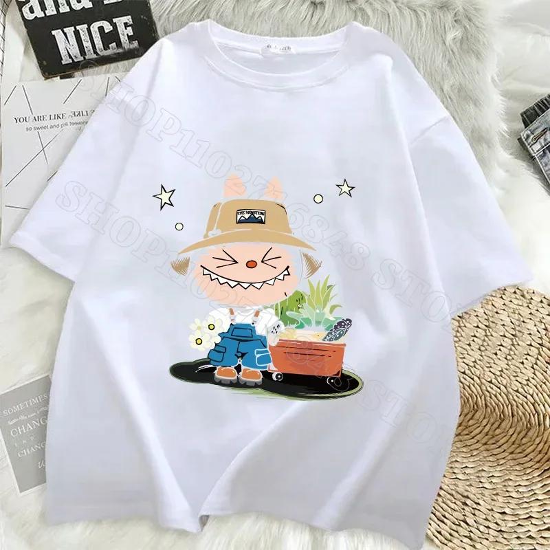 Women Labubu Adult Sweethearts Clothes T Shirts Girl Cartoon Anime Graphic Print Shirt Fashion Tops FeUnisex Birthday Party Gifts