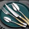 Kitchen Tableware Cutlery Set  Cutlery Set Stainless Steel Luxury Dinnerware Fork Spoon Knife Western Dinner Set Gold