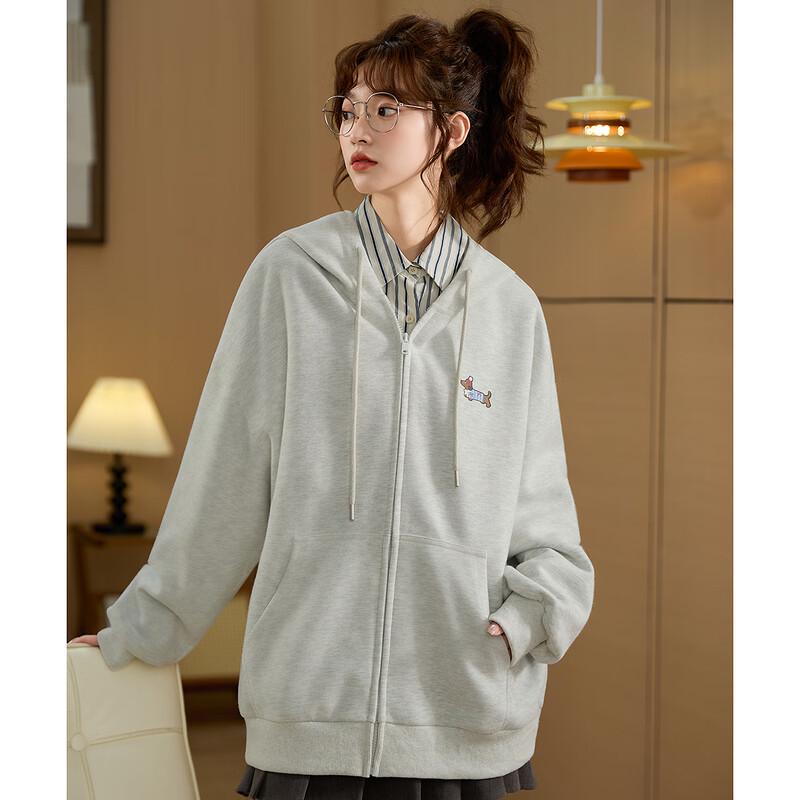 

TonLion Women s Cartoon Print Hooded Long-Sleeve Jacket S