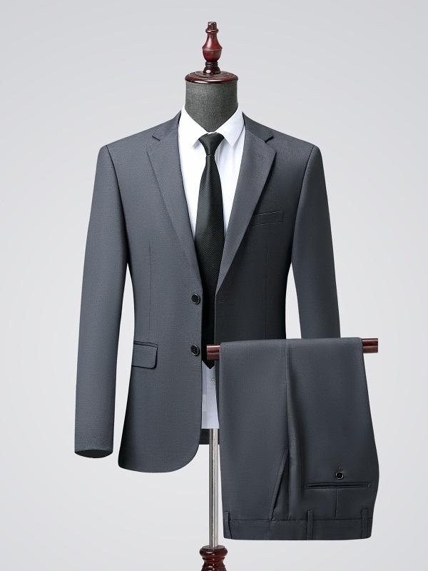 Korean Style 2026 Men's Slim Fit Non-Ironing Suit - Casual, Formal, Business, Wedding.