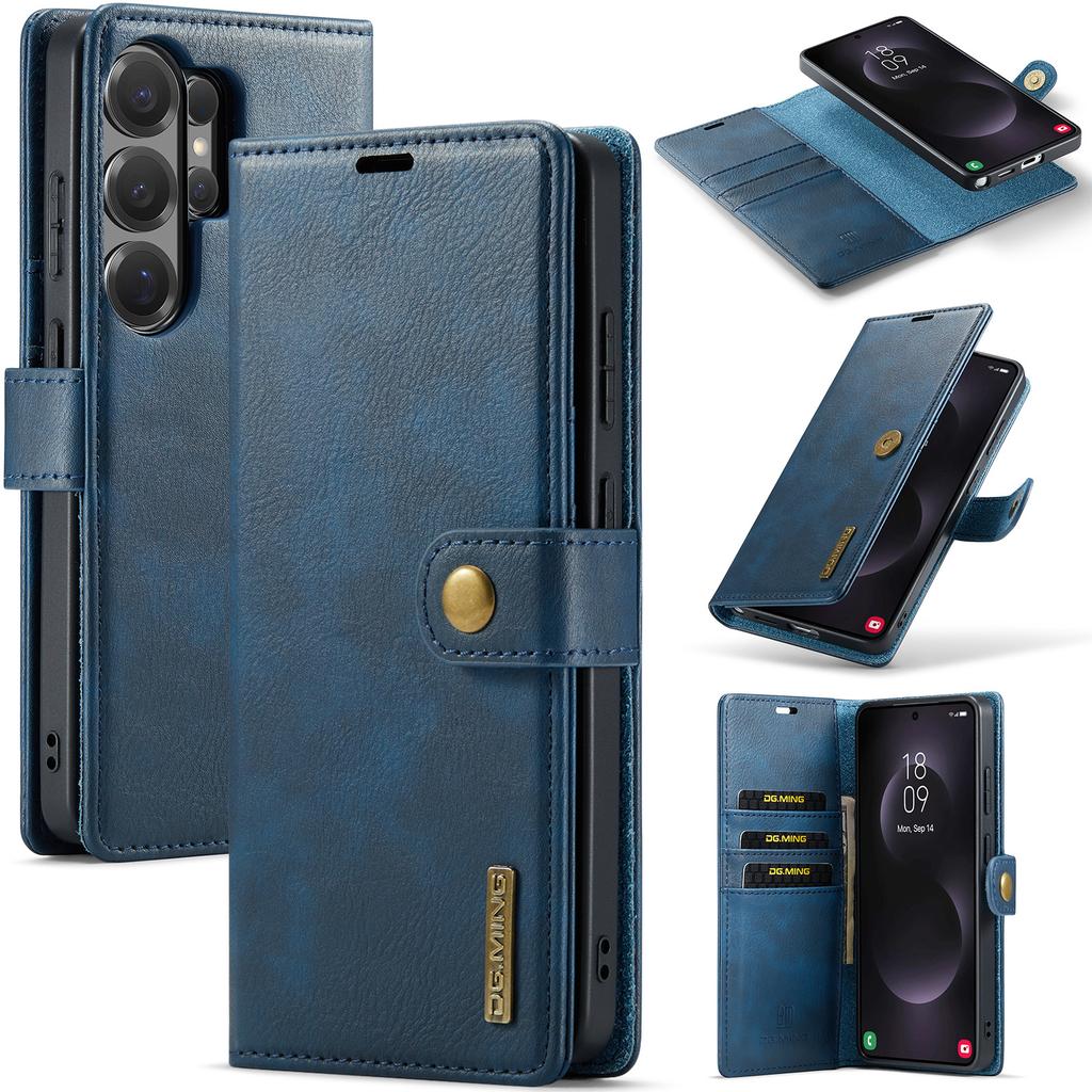 Portafoglio con Slot per Biglietti da Visita Staccabile 2 in 1 Custodia a Libro in Pelle per Samsung Galaxy S26 Ultra S25 Plus S24 A17 A16 A35 Cover