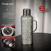 Premium Pure Titanium Double-Layer Insulated Kettle with Large Capacity, Titanium Alloy Inner Liner for Home Use and Stewing Tea.