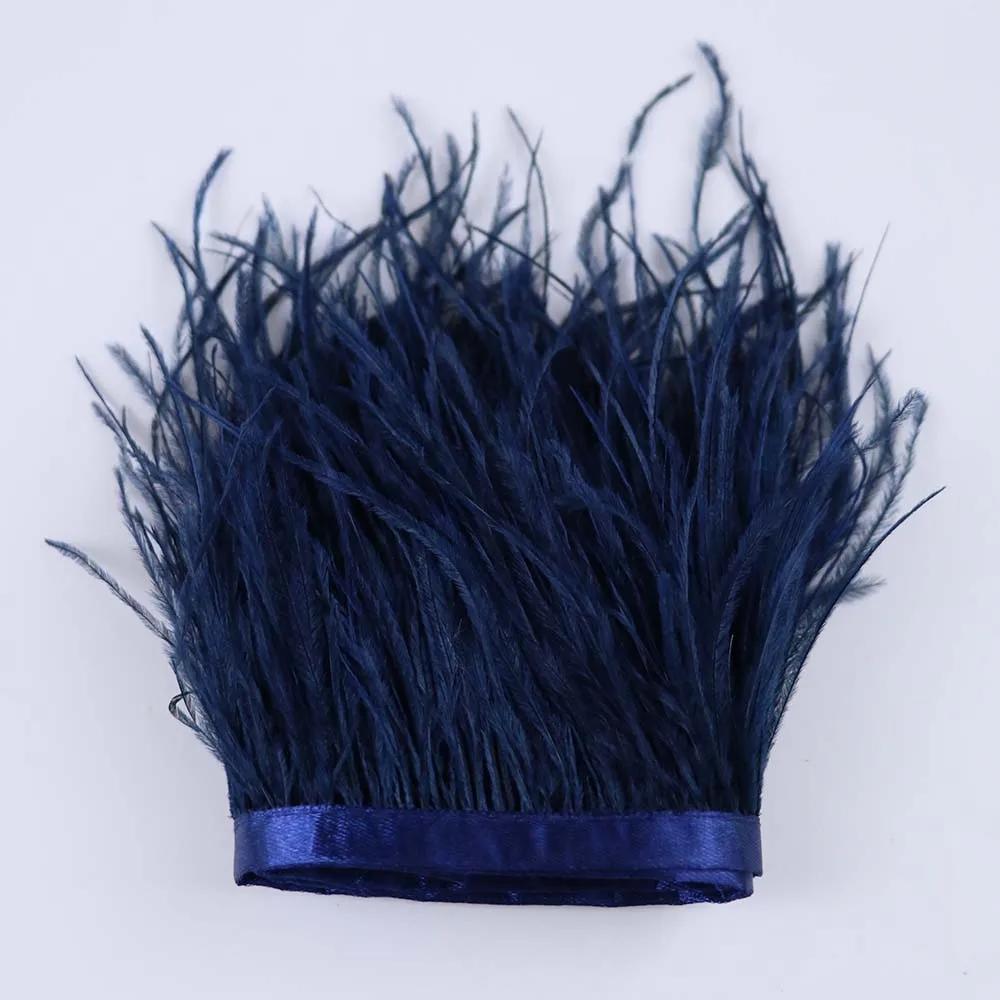 Feather53 Color Ostrich Feather Trim Ribbon 10-15cm 1M for Crafts Wedding Dresses Carnival Costume Home Decoration Sewing Accessories