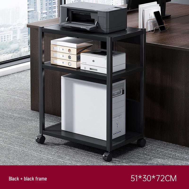 Mobile Multi-Layer Printer & Office Storage Rack with Wheels