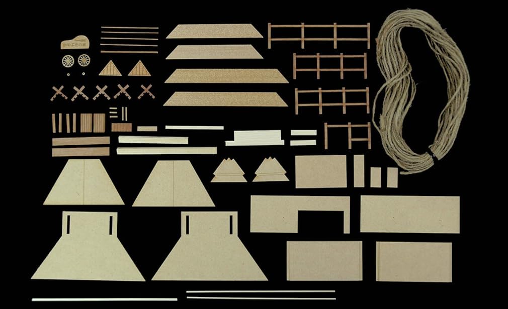 Woody Joe Mini Arquitetura Casa de Telhado de Palha Modelo de Madeira Kit de Montagem Nº 5 (Construção)