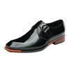 Munch Shoes, Leather Shoes, High-End Patent Leather Glossy Men'S Shoes, British Buckle Business Casual Formal Wear