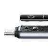 Kabel przewód w oplocie USB-C 100W 1.2m - czarny