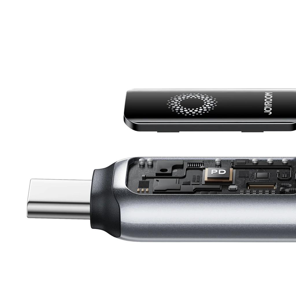 Kabel przewód w oplocie USB-C 100W 1.2m - czarny