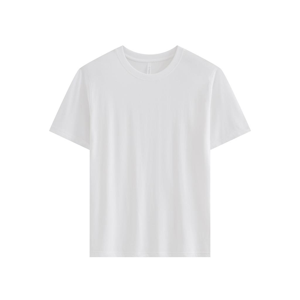 Summer gram ice silk cool cotton t-shirt women's simple casual solid color short-sleeved fashion trend cultural shirt top