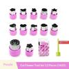 Stainless Steel Cookie Cutter Set 12 Pcs Lovely Fun Shapes Non Slip Grip for Kids Homemade Biscuit Pastry Baking Tools