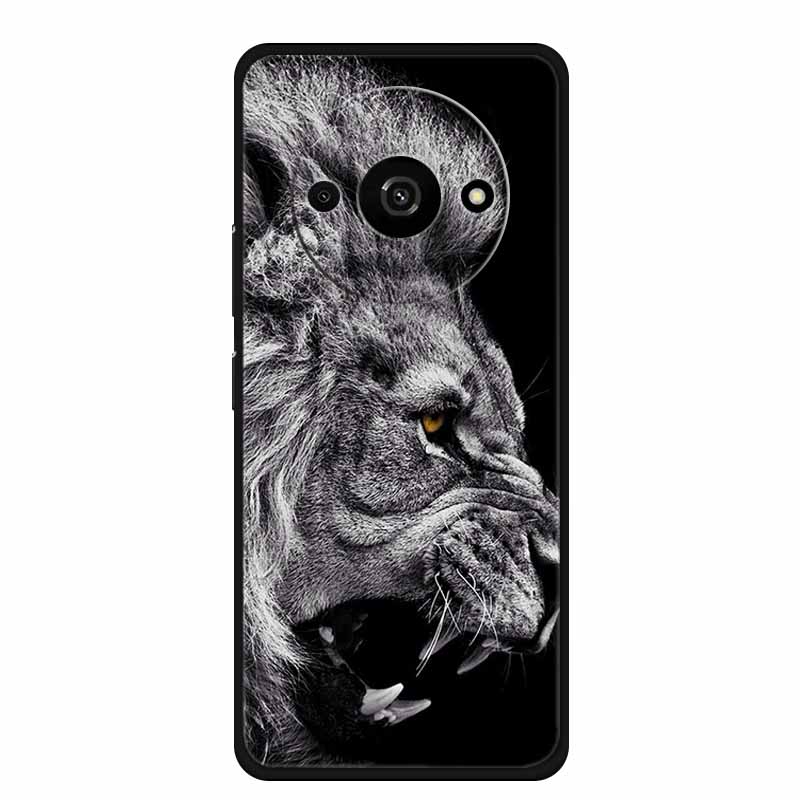For Xiaomi Poco C61 Case Cool Animal Soft Silicone TPU Phone Case Back Cover for PocoC61 Shockproof Lovely Cat Protective Cover