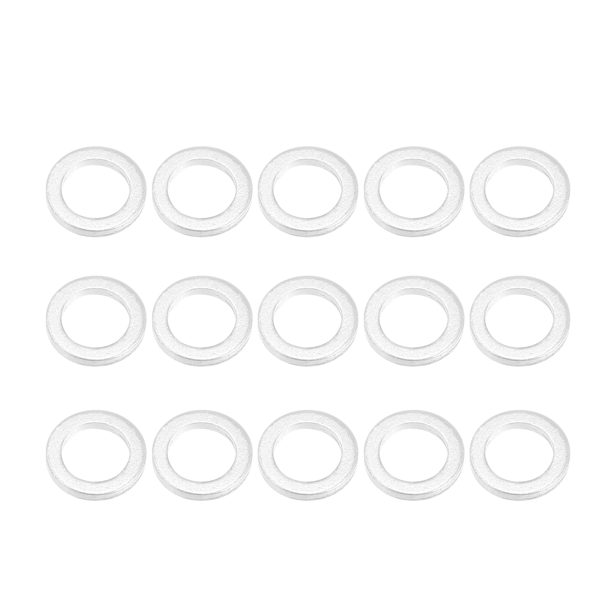 uxcell Drain Plug Washer Gasket Universal Crush Washer Drain Plug Gasket 10x16x1.5mm 15pcs серебряный