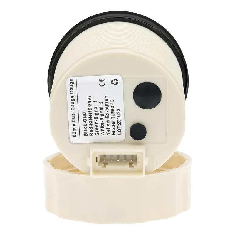 N 2 IN 1 52mm Dual Gauge with Alarm Oil Temperature Meter +Oil Pressure Gauge with Sensor  Red /Green Backlight for Car Boat