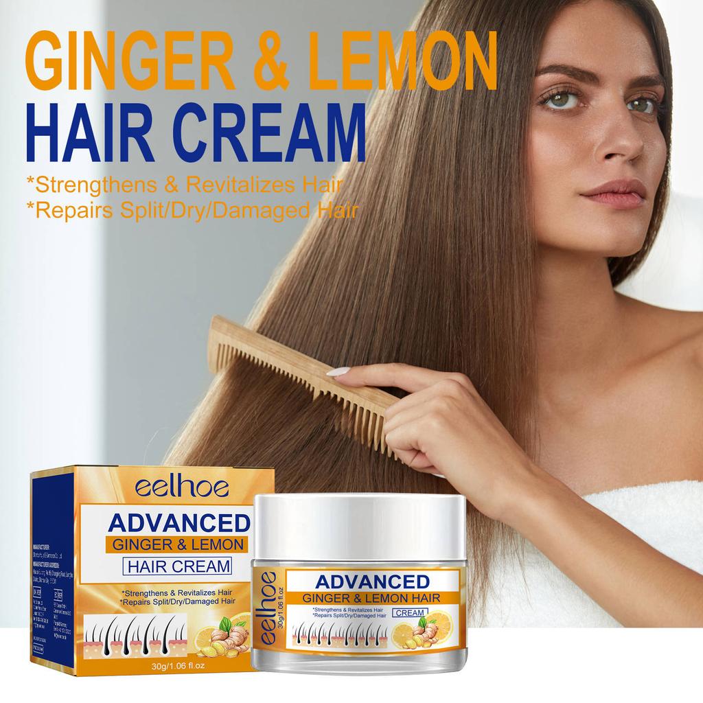 EELHOE Ginger Lemon Hair Repair Cream for Smooth, Soft and Moisturized Hair