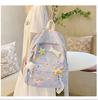 Schoolbag New Campus Outing Bag Girl Junior High School High School College Backpack Floral Schoolbag Sweet Schoolbag Girl