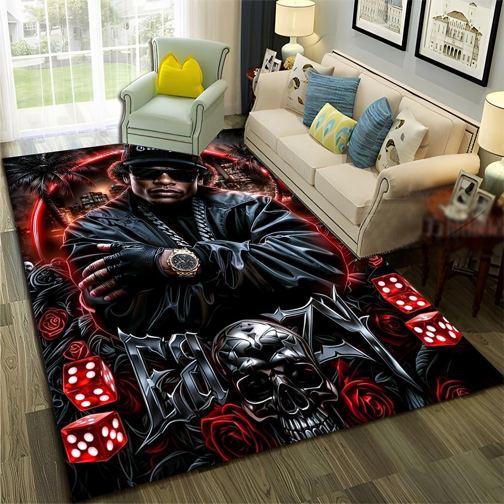 New Legend Rappers Star Art Cartoon Hip Hop Rug for Bedroom Living Room Sofa Home Doormat Decor,Kid Play Non-slip Floor Mat