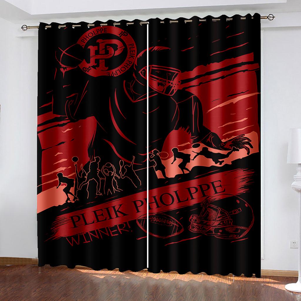 Hacker Soldier Red Dark Cool Child Window Curtains in Kids Bedroom Living Room Hall Treatments Kitchen Decoration Drapes Blinds