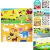 Kinder-Stickerbuch mit wiederverwendbarem Papier und Blasenstickern für frühes Lernen und Gehirnentwicklung