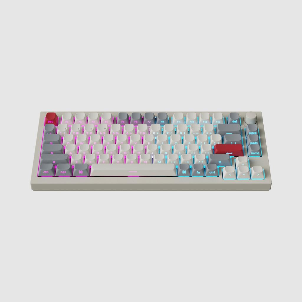 Keychron Q1 Max QMK/VIA Wireless Custom Mechanical Keyboard Fully Assembled Knob (Side-Printed Keycaps) / Carbon Black / Gateron Jupiter Brown